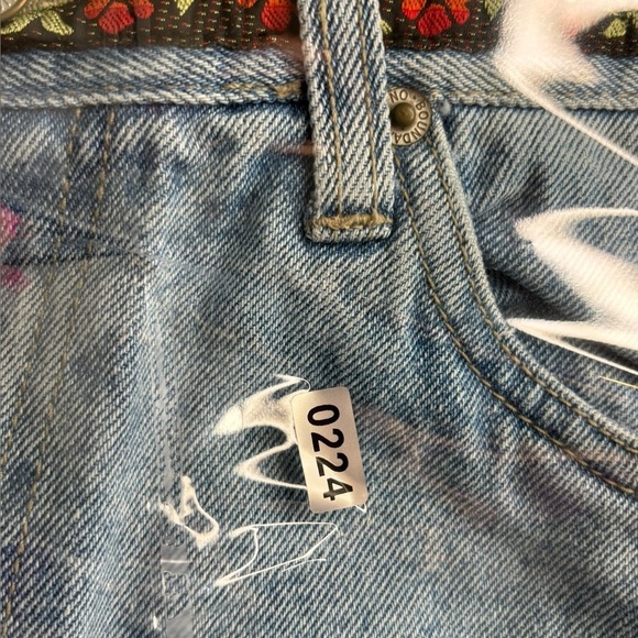 Y2K VTG Embroidered High Waist Boot Cut Light Wash Jeans Size 9 - Picture 12 of 12